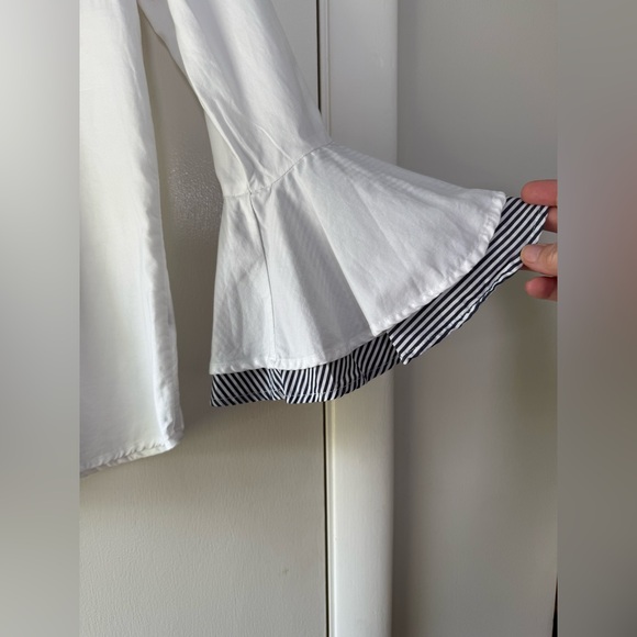 Trovata Birds of Paradis 100% Cotton Ruffled Bell Sleeve Button Down Shirt XS - Picture 4 of 7